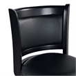 Pemberly Row Swivel Extra Tall Bar Stool with Rubberwood Frame in Black