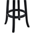 Pemberly Row Swivel Extra Tall Bar Stool with Rubberwood Frame in Black