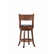 Pemberly Row Hardwood Swivel Counter Stool with Foam Cushion in Walnut