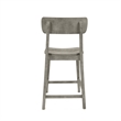 Pemberly Row Rubberwood Farmhouse Counter Stool with Curved Back in Fallen Rock