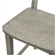 Pemberly Row Rubberwood Farmhouse Counter Stool with Curved Back in Fallen Rock