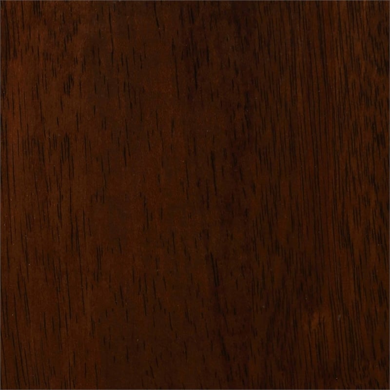 Pemberly Row Rubberwood Square Rush Woven Backless Counter Stool in Cappuccino