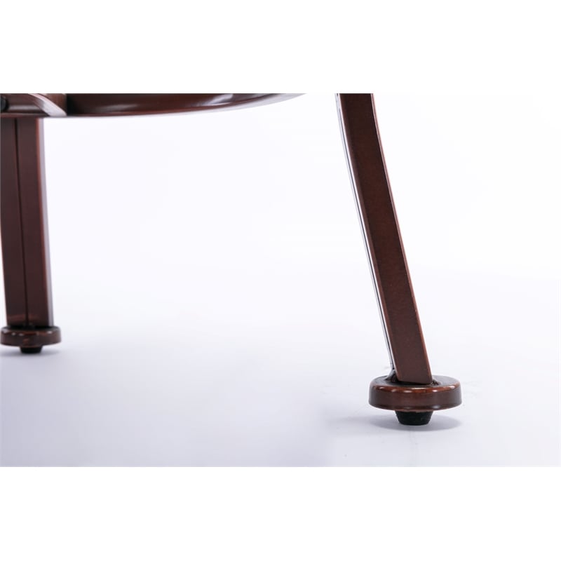 Pemberly Row Metal Swivel Bar Stool with Slate Mosaic in Brown/Beige
