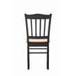 Pemberly Row Rubberwood Contoured Dining Chair (Set of 2) in Black and Oak