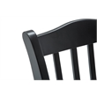 Pemberly Row Rubberwood Contoured Dining Chair (Set of 2) in Black and Oak