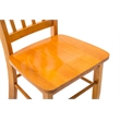 Pemberly Row Rubberwood Contoured Slat Back Dining Chair (Set of 2) in Oak
