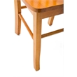 Pemberly Row Rubberwood Contoured Slat Back Dining Chair (Set of 2) in Oak