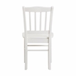 Pemberly Row Rubberwood Slat Back Contoured Dining Chair (Set of 2) in Cream