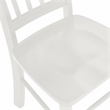 Pemberly Row Rubberwood Slat Back Contoured Dining Chair (Set of 2) in Cream