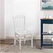 Pemberly Row Rubberwood Slat Back Contoured Dining Chair (Set of 2) in Cream