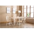 Pemberly Row Rubberwood Farmhouse Dining Table Seats 6 in White and Natural