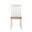 Pemberly Row Hardwood Contoured Dining Chair (Set of 2) in Cream Honey Oak