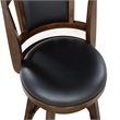 Pemberly Row Rubberwood Padded Swivel Counter Stool with Footrest in Cappuccino