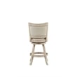 Pemberly Row Rubberwood Nailhead Swivel Counter Stool in Ivory