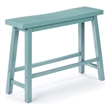Pemberly Row Acacia Wood Backless Contoured Bench in Aspen Valley