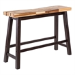 Pemberly Row Contemporary Backless Dining Bench in Blended Espresso