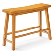 Pemberly Row Contemporary Backless Dining Bench in Honey Oak