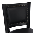 Pemberly Row Contemporary Rubberwood Swivel Bar Stool in Black