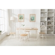 Pemberly Row Windsor Farmhouse 5 Piece Dining Set in Cream and Natural