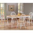Pemberly Row Windsor Farmhouse 5 Piece Dining Set in Cream and Natural