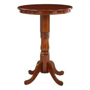Pemberly Row Contemporary 42&quot Round Pub Table in Cherry Finish