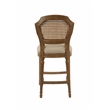 Pemberly Row Rubberwood Stationary Bar Stool in Tan and Natural