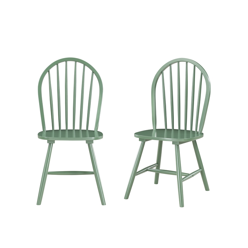 Pemberly Row 5 Piece Rubberwood Dining Set in Equestrian Green