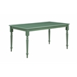 Pemberly Row 5 Piece Rubberwood Dining Set in Equestrian Green