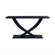 Pemberly Row Contemporary Acacia Wood Console Table in Navy Blue