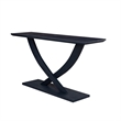 Pemberly Row Contemporary Acacia Wood Console Table in Navy Blue