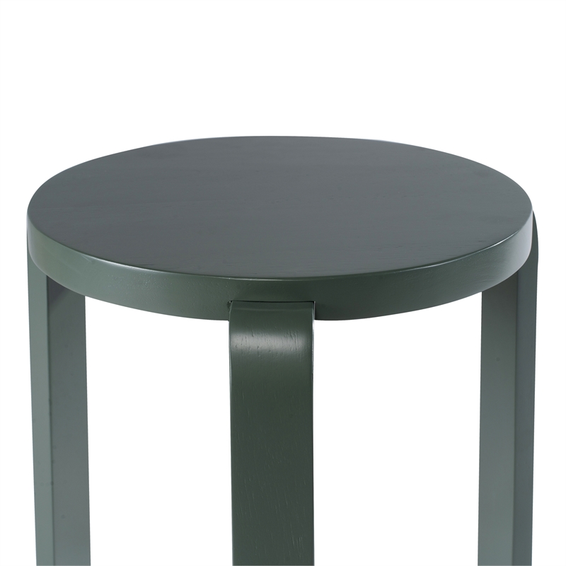 Pemberly Row Round Backless Stacking Stools (Set of 2) in Spanish Moss