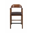 Pemberly Row Rubberwood Counter Stool in Chestnut Wire Brush