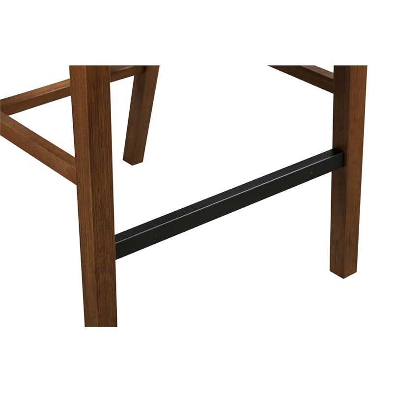 Pemberly Row Rubberwood Counter Stool in Chestnut Wire Brush
