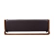 Pemberly Row Rubberwood Dining Bench in Chestnut Wire-Brush Finish