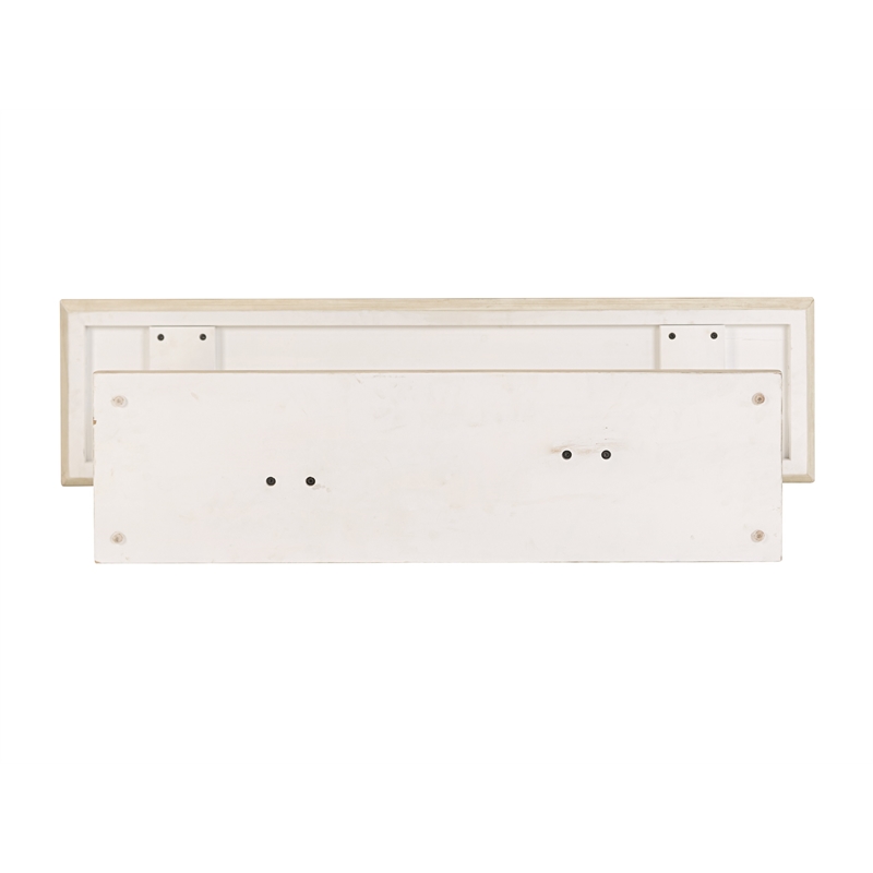 Pemberly Row Acacia Wood Console Table in Sawgrass Beige Finish