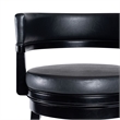 Pemberly Row Contemporary Rubberwood Swivel Counter Stool in Black