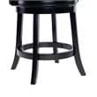 Pemberly Row Contemporary Rubberwood Swivel Counter Stool in Black