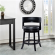 Pemberly Row Contemporary Rubberwood Swivel Counter Stool in Black