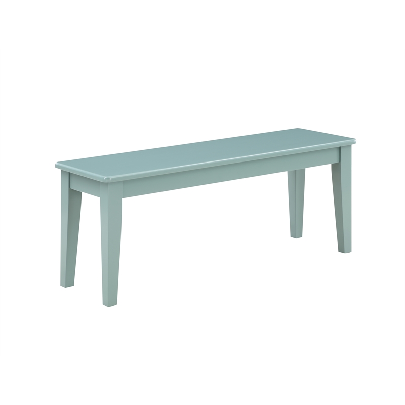 Pemberly Row 6pc Rubberwood Dining Set with Bench in Aspen Valley Blue