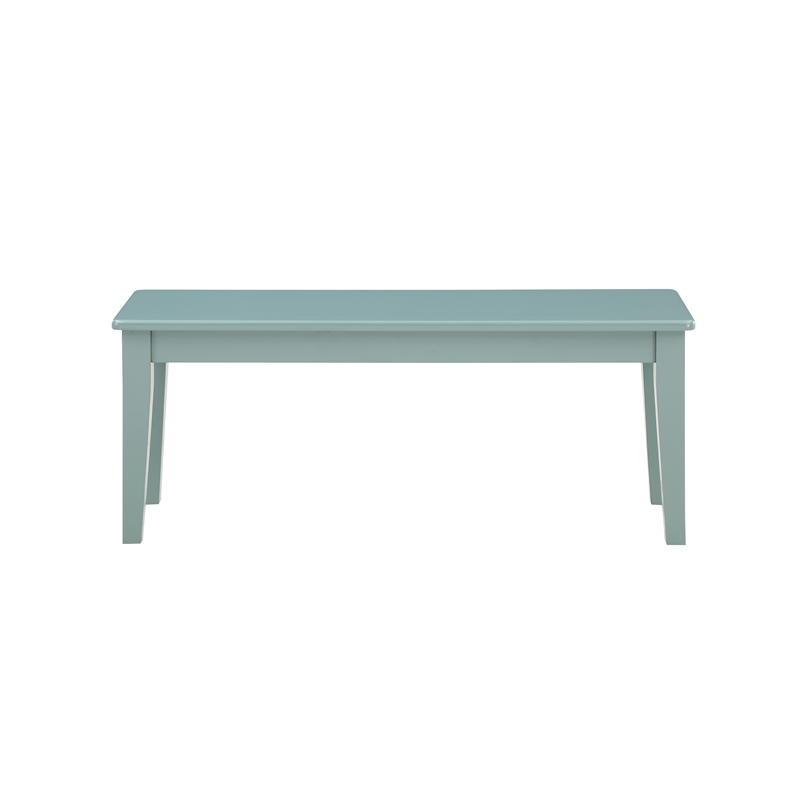 Pemberly Row 6pc Rubberwood Dining Set with Bench in Aspen Valley Blue