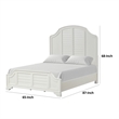 Pemberly Row Queen Bed with Louvered Headboard and Scalloped Edges in White