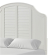 Pemberly Row Queen Bed with Louvered Headboard and Scalloped Edges in White
