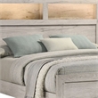 Pemberly Row King Bed with Headboard Shelves and Lighting in White Wash