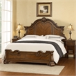 Pemberly Row Queen Bed with Bombay Headboard and Corbels in Dark Brown