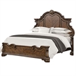Pemberly Row Queen Bed with Bombay Headboard and Corbels in Dark Brown