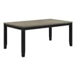 Pemberly Row 71 Inch Rectangular Dining Table in Gray Oak with Black Legs