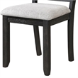 Pemberly Row Set of 2 Farmhouse Dining Chairs in Charcoal Black and Gray