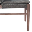 Pemberly Row Set of 2 Dining Chairs in Gray Fabric and Espresso Brown Wood