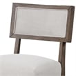 Pemberly Row Set of 2 Counter Stools in Dark Walnut Brown with Gray Fabric