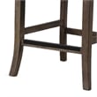 Pemberly Row Set of 2 Counter Stools in Dark Walnut Brown with Gray Fabric